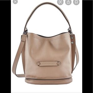 Longchamp 3 D leather bucket bag